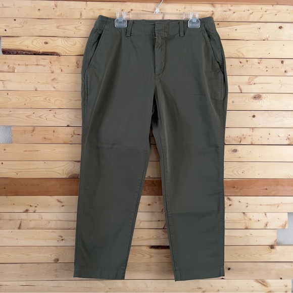 Gap Women’s Downtown Khaki Green & Black Cotton Blend Capri Pants Plus Size 14 - Picture 8 of 12